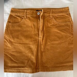 Forever 21 Burnt Orange Corduroy Mini Skirt